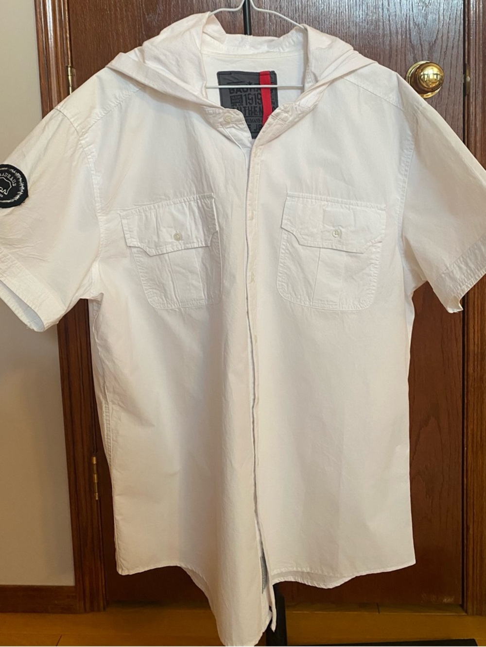 BAUHAUS MEN'S SHORT SLEEVE HOODIE CASUAL SUMMER SHIRT SIZE XXL
